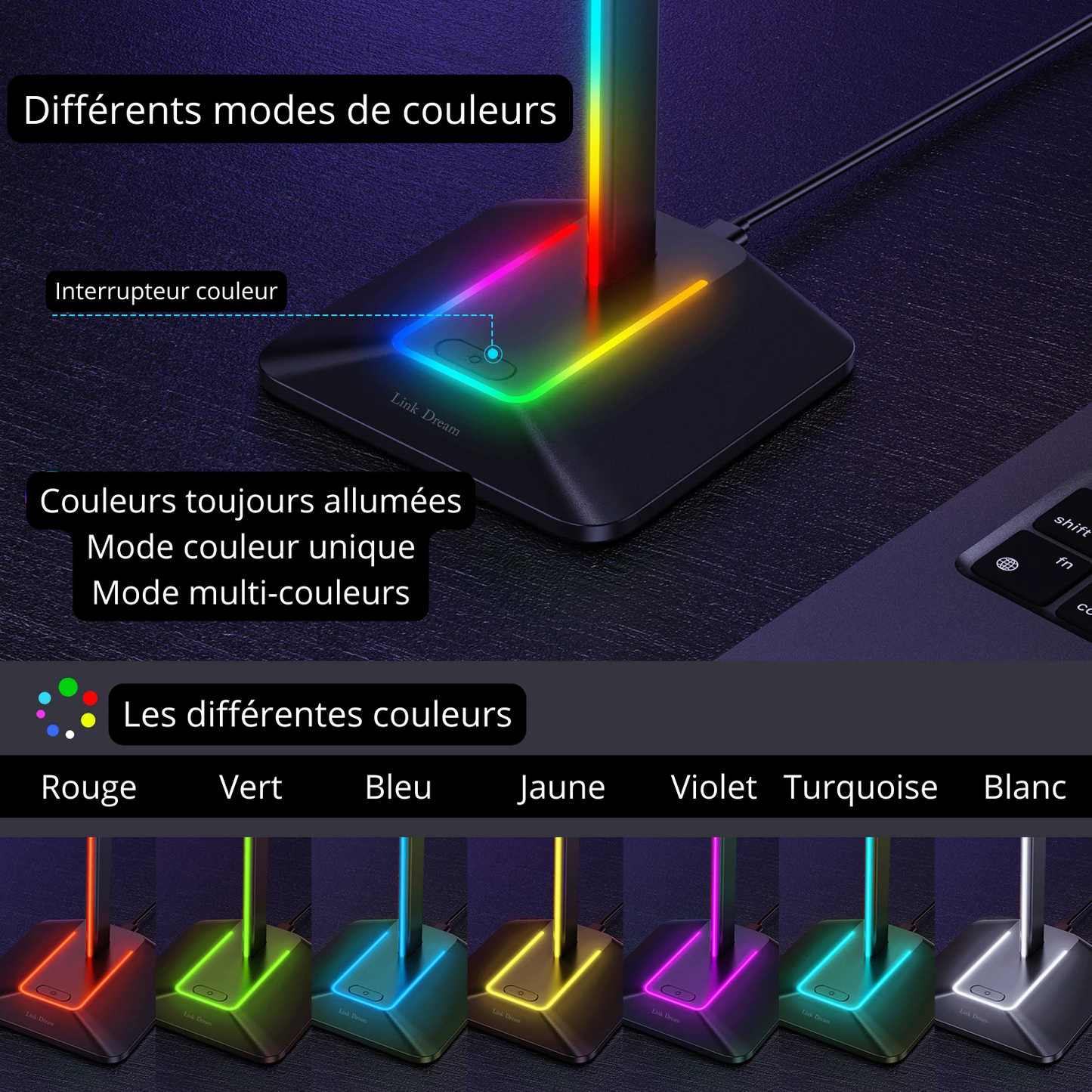Support casque USB